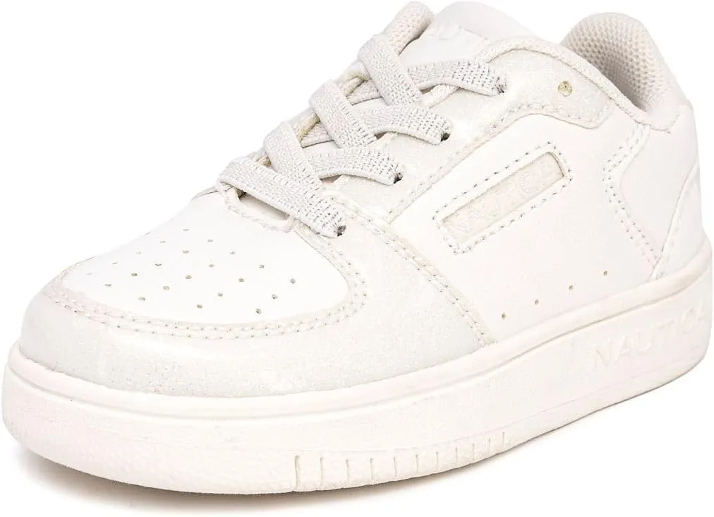 Nautica Girls Fashion Shoe - Lace-Up Low-Top Tennis Sneakers for Big Kids, Little Kids & Toddlers (Regular Heel/Platform Sole)