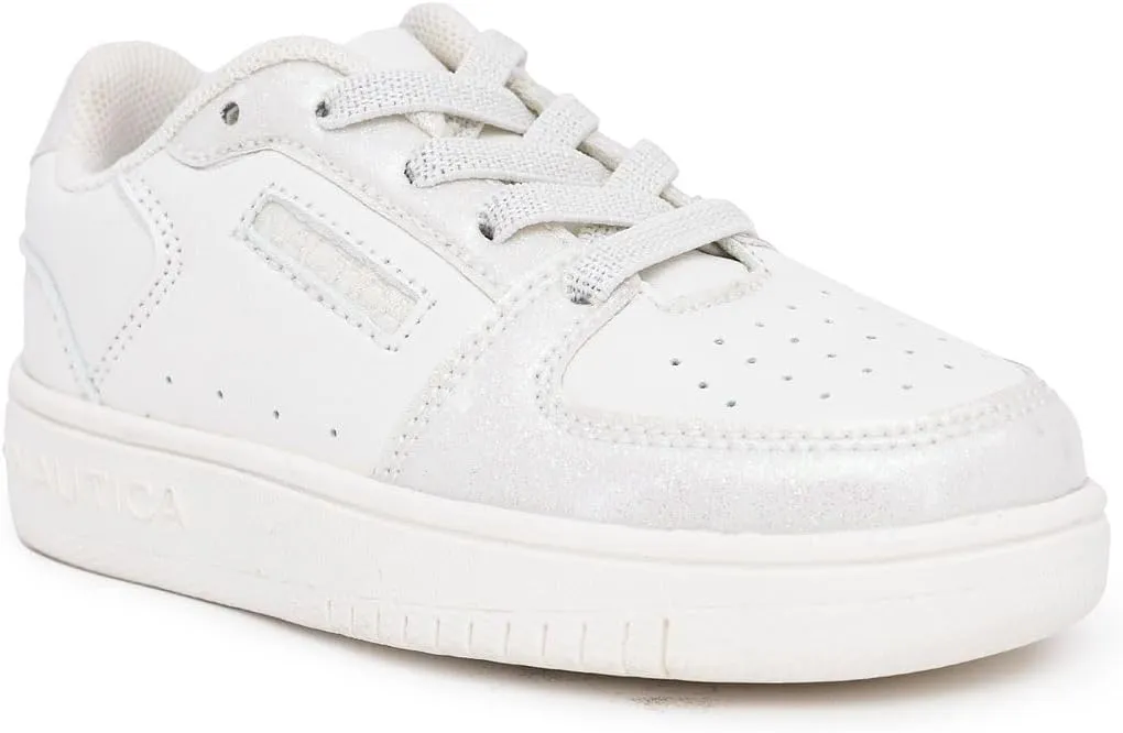 Nautica Girls Fashion Shoe - Lace-Up Low-Top Tennis Sneakers for Big Kids, Little Kids & Toddlers (Regular Heel/Platform Sole)