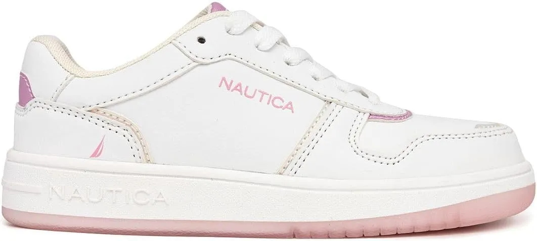 Nautica Girls Fashion Shoe - Lace-Up Low-Top Tennis Sneakers for Big Kids, Little Kids & Toddlers (Regular Heel/Platform Sole)