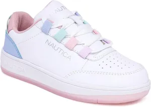 Nautica Girls Fashion Shoe - Lace-Up Low-Top Tennis Sneakers for Big Kids, Little Kids & Toddlers (Regular Heel/Platform Sole)