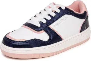 Nautica Girls Fashion Shoe - Lace-Up Low-Top Tennis Sneakers for Big Kids, Little Kids & Toddlers (Regular Heel/Platform Sole)