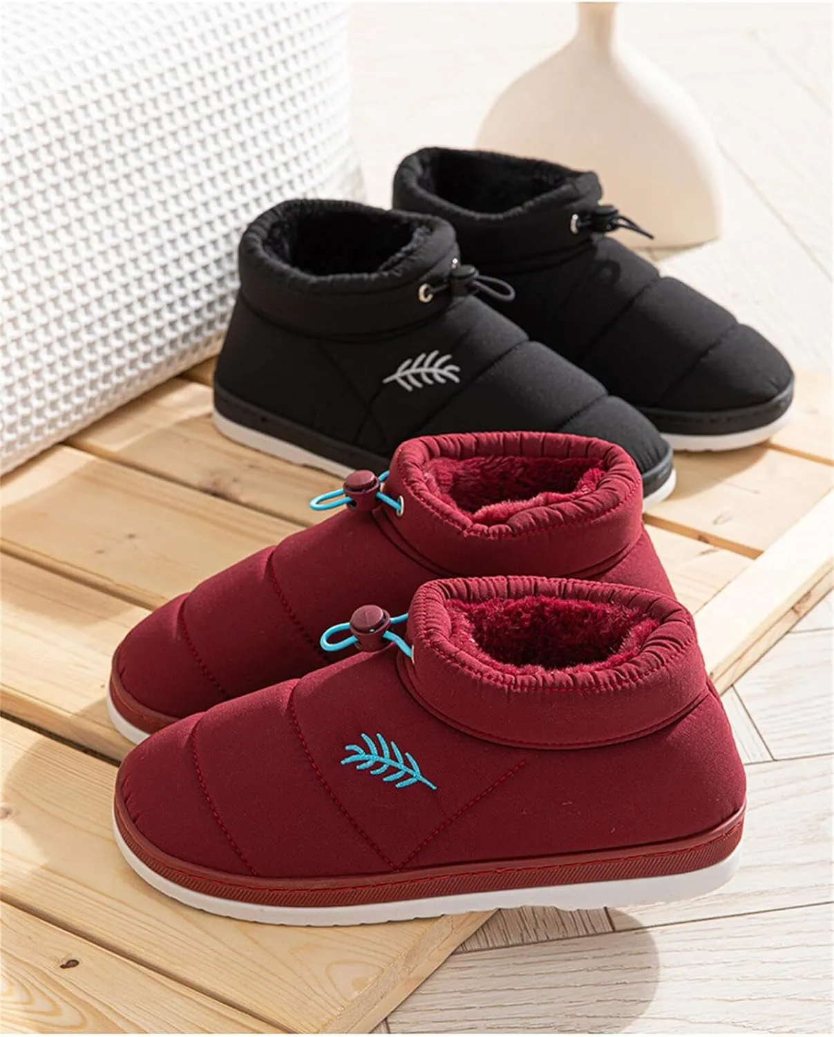 Nevka Fuzzy Slipper with Warm Plush Water & Wind Proof Non-slip Grip for Cozy Secure Steps Winter Comfort Redefined