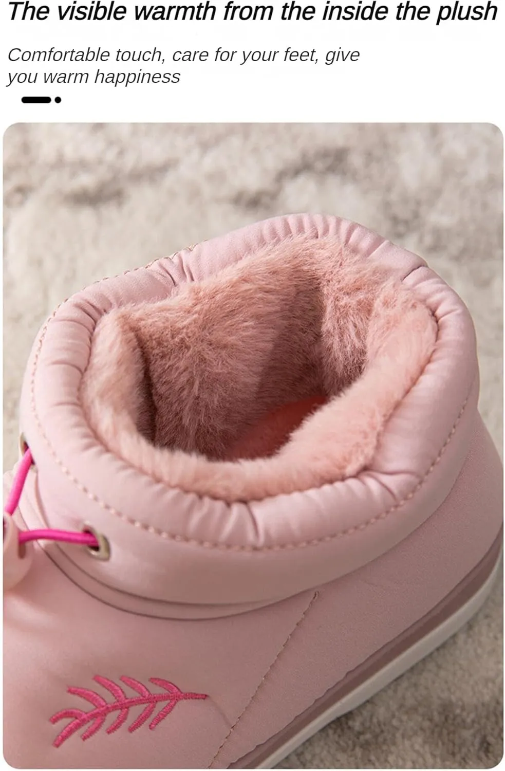 Nevka Fuzzy Slipper with Warm Plush Water & Wind Proof Non-slip Grip for Cozy Secure Steps Winter Comfort Redefined