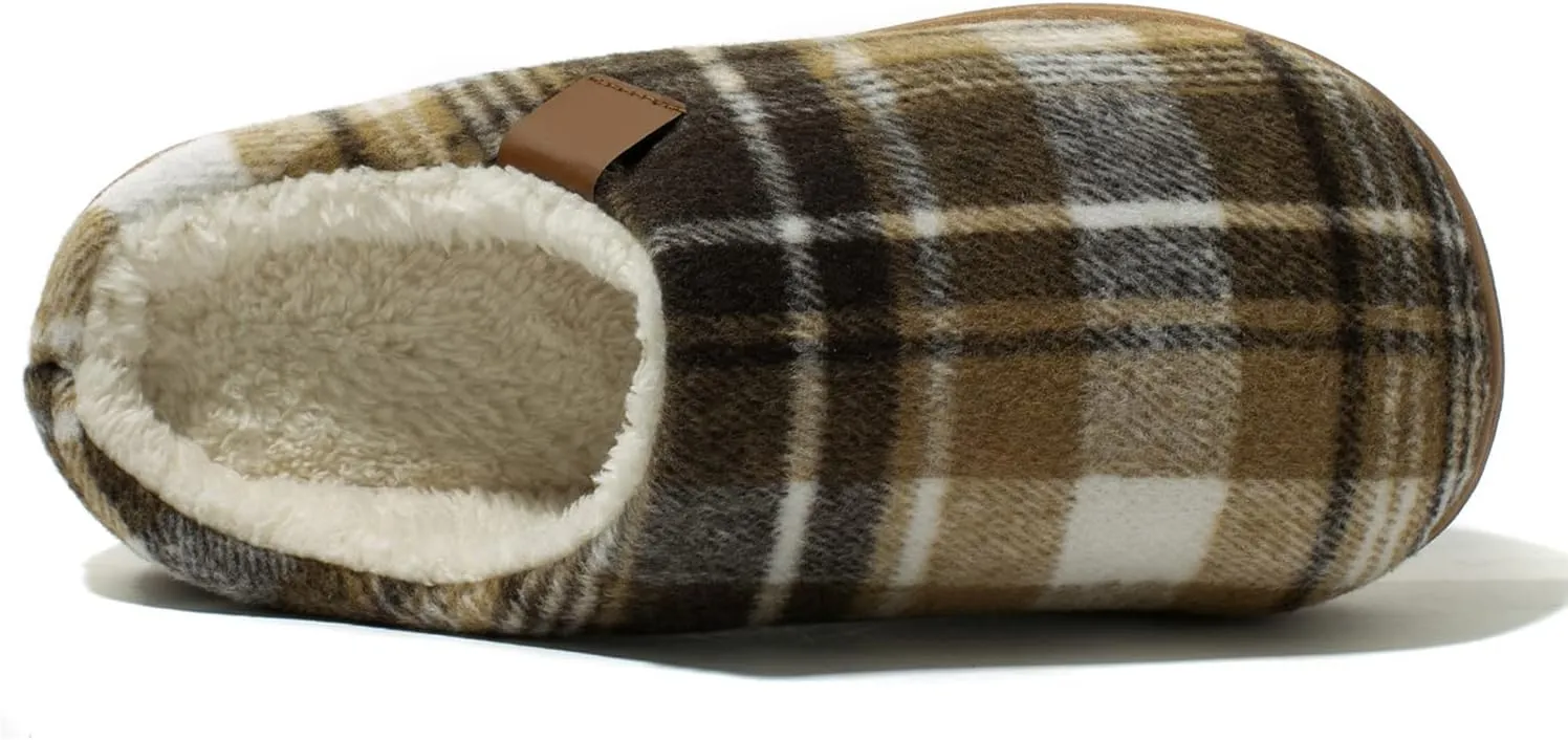 NewDenBer Women's Cozy Memory Foam Slippers Soft Fleece Lined Slip on Indoor Outdoor House Shoes