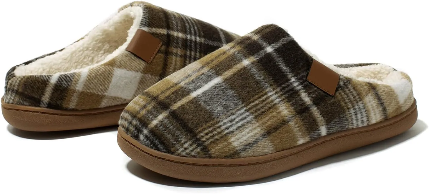 NewDenBer Women's Cozy Memory Foam Slippers Soft Fleece Lined Slip on Indoor Outdoor House Shoes
