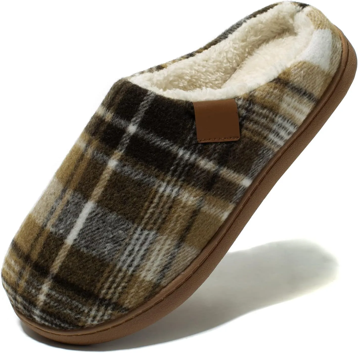 NewDenBer Women's Cozy Memory Foam Slippers Soft Fleece Lined Slip on Indoor Outdoor House Shoes