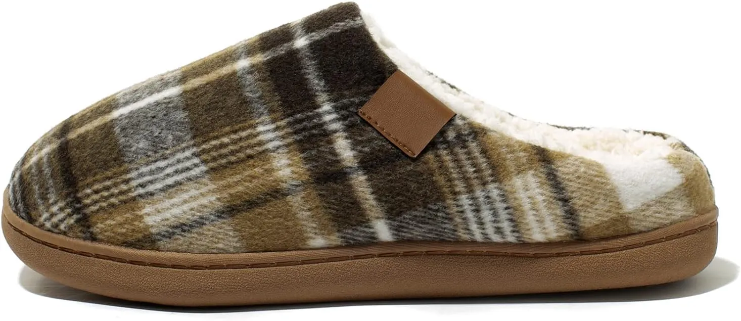 NewDenBer Women's Cozy Memory Foam Slippers Soft Fleece Lined Slip on Indoor Outdoor House Shoes