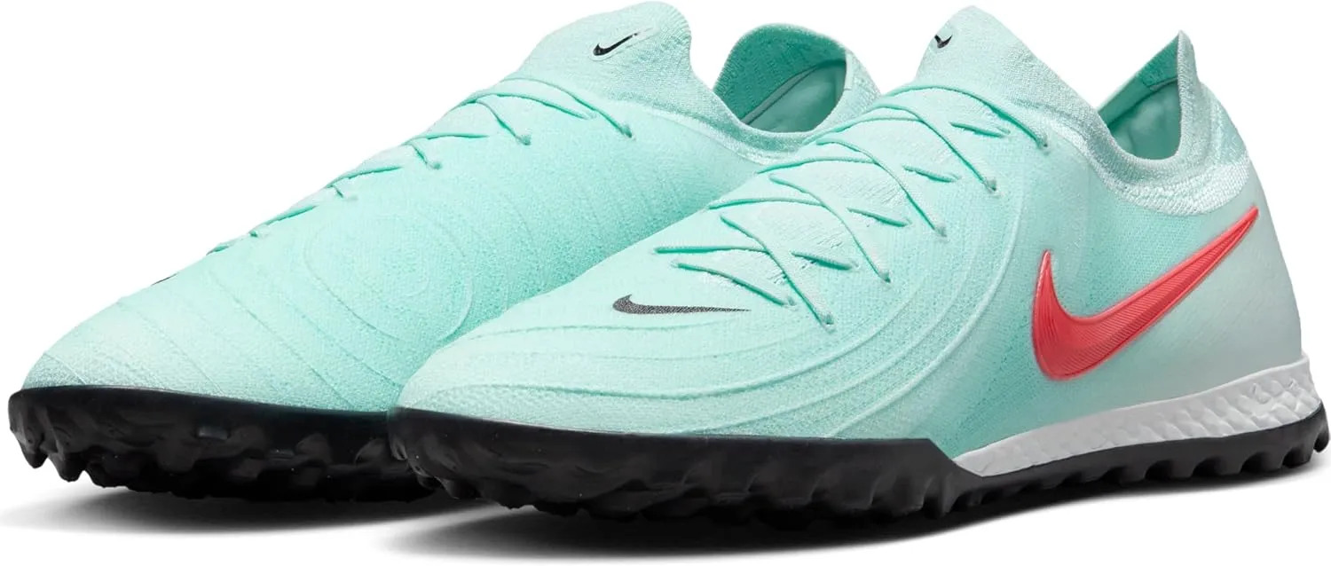 Nike Phantom GX 2 Pro TF Low-Top Soccer Shoes (FJ2583-300, Mint/Off Noir/Atomic Red)