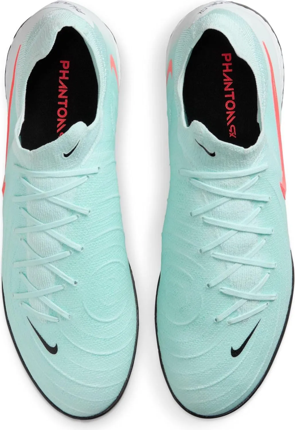Nike Phantom GX 2 Pro TF Low-Top Soccer Shoes (FJ2583-300, Mint/Off Noir/Atomic Red)