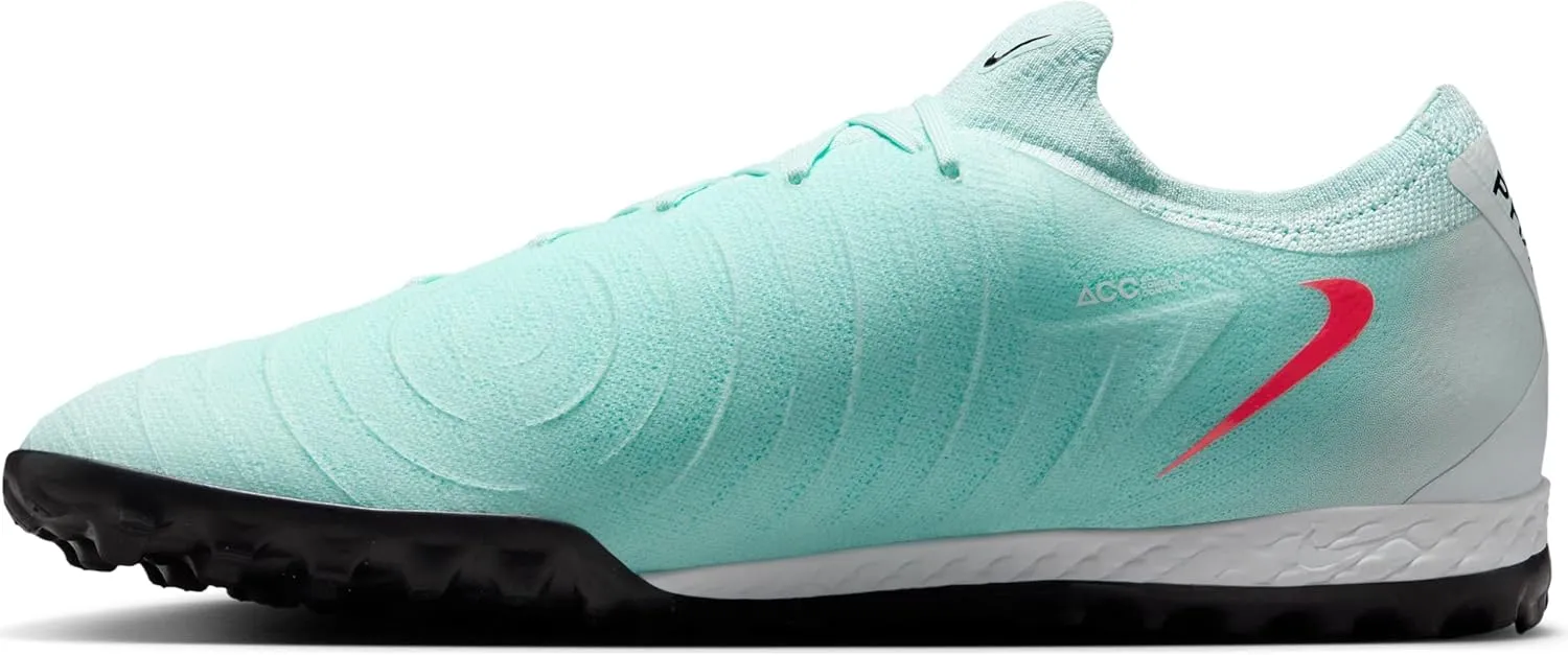 Nike Phantom GX 2 Pro TF Low-Top Soccer Shoes (FJ2583-300, Mint/Off Noir/Atomic Red)