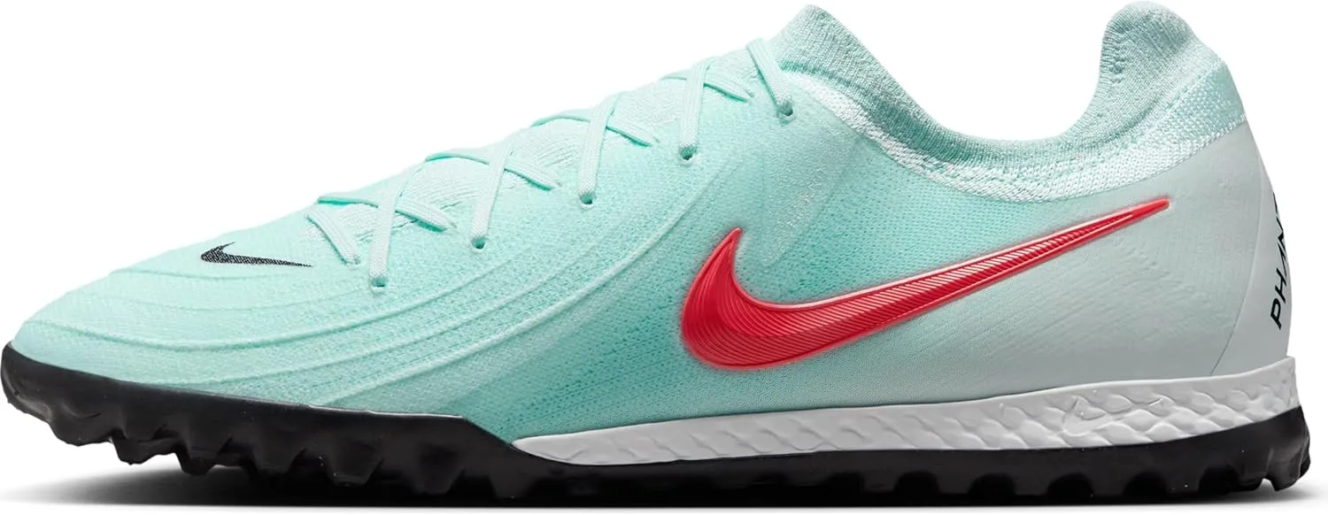 Nike Phantom GX 2 Pro TF Low-Top Soccer Shoes (FJ2583-300, Mint/Off Noir/Atomic Red)