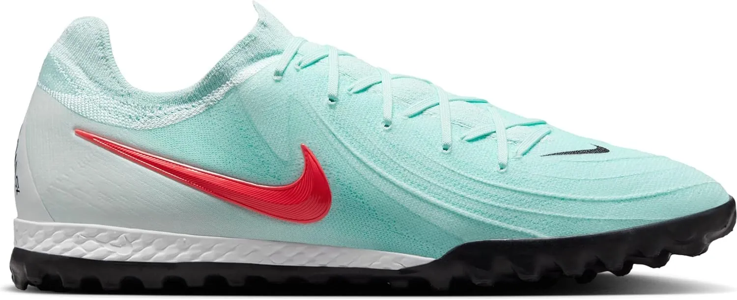 Nike Phantom GX 2 Pro TF Low-Top Soccer Shoes (FJ2583-300, Mint/Off Noir/Atomic Red)