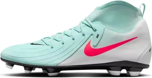Nike Phantom Luna 2 Club MG High-Top Soccer Cleats (FJ2558-300, Mint/Off Noir/Atomic Red)