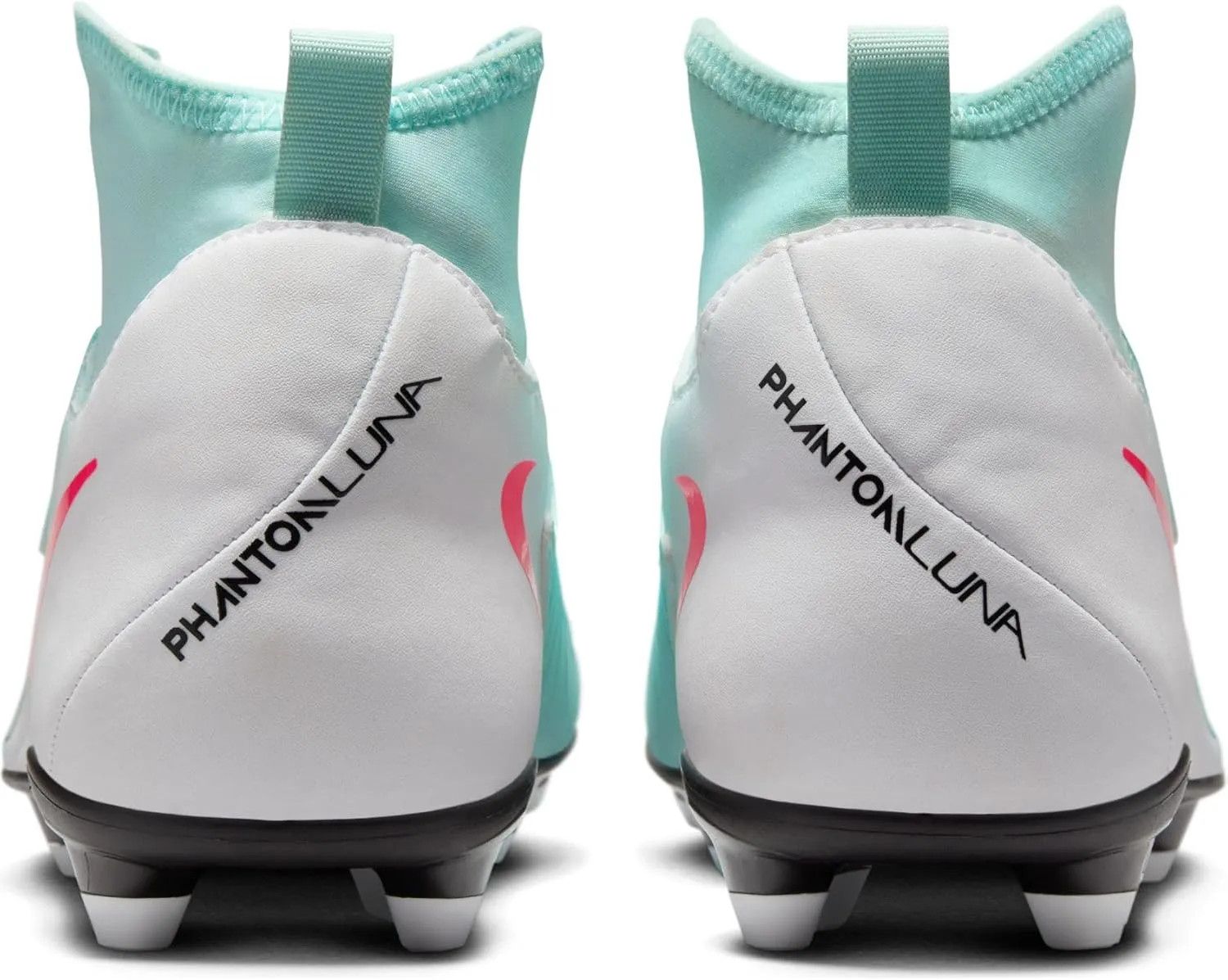 Nike Phantom Luna 2 Club MG High-Top Soccer Cleats (FJ2558-300, Mint/Off Noir/Atomic Red)