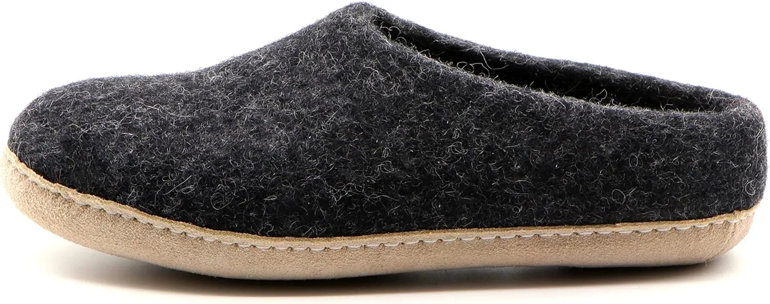 Nootkas Felted Merino Wool 'Newport' House Shoesfor Men and Women – Cozy Indoor Slippers with Natural Temperature Regulation