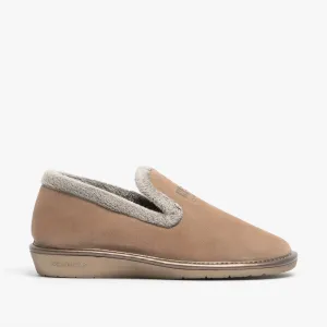 Nordikas 305 (AFELPADO) Womens Suede Full Slippers Brown