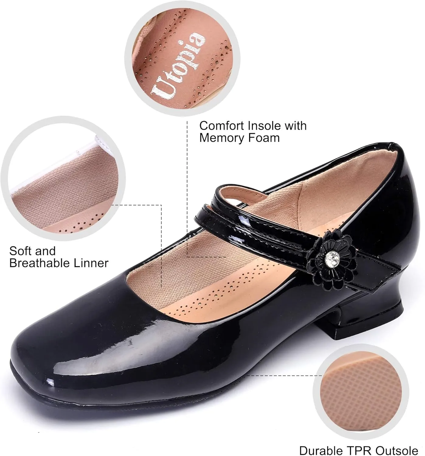 Nova Utopia Girls Low-Medium Platform Sandal Shoes
