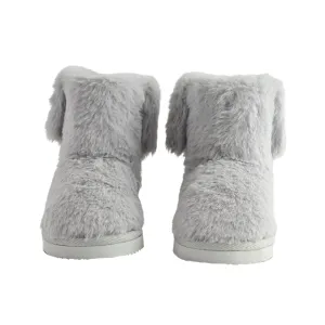 Novelty Slipper Boots Size 9-10 - Grey Bunny