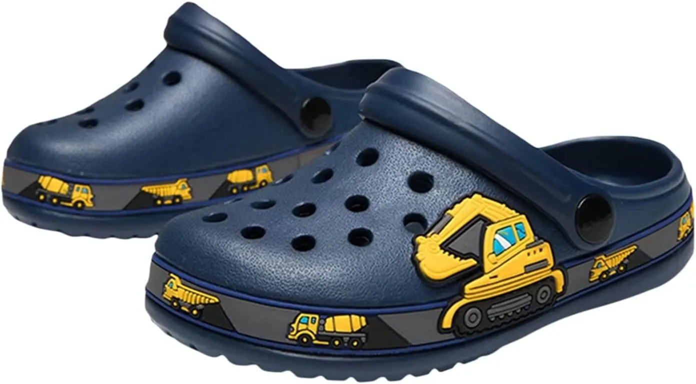OHSNMAKSL Toddler Clog Slippers Garden Sandals Slip On Water Shoes Sneakers Cartoon Slides for Boys and Girls Children Beach Pool Shower