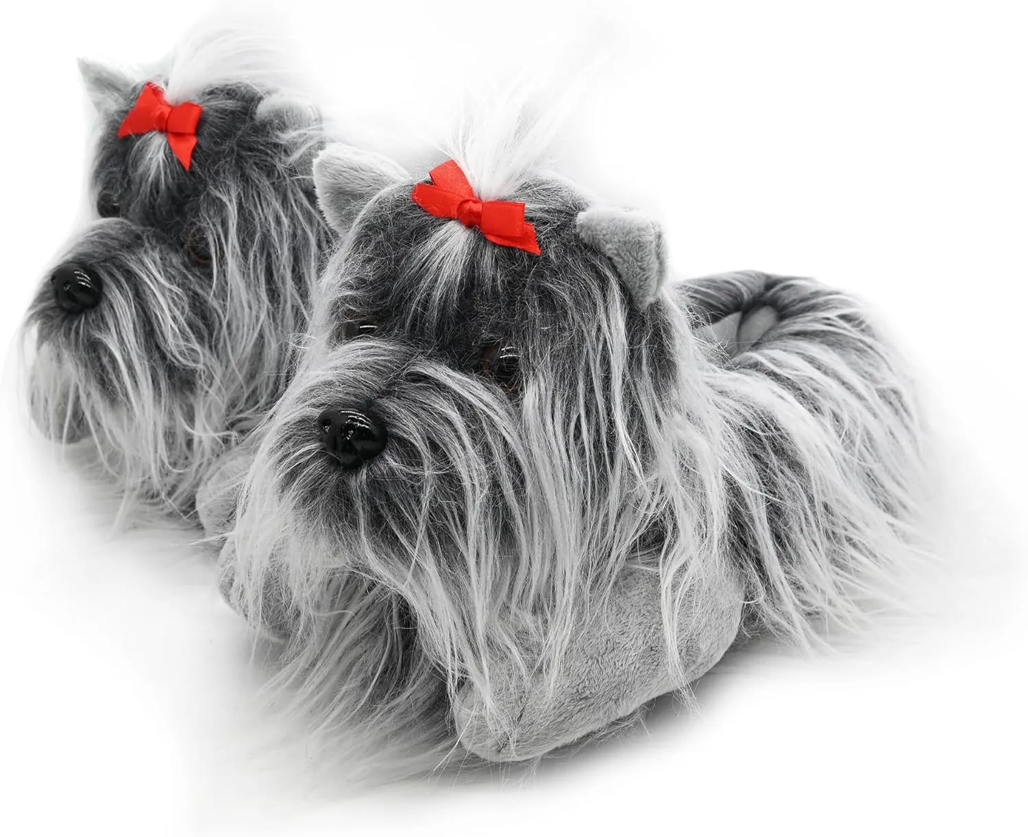 Onmygogo Fuzzy Winter Animal Dog House Slippers for Men and Women