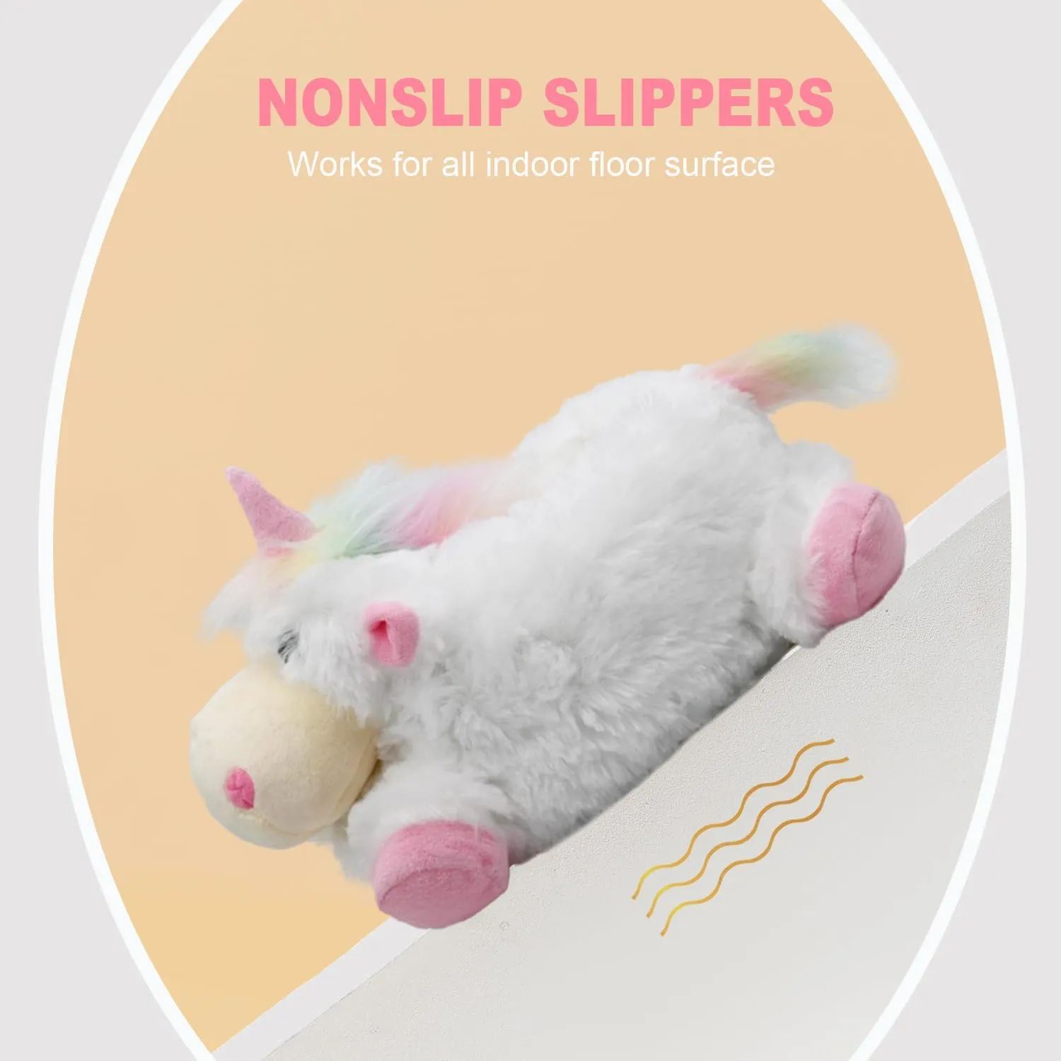 Onmygogo Indoor Fuzzy Winter Animal Panda and Cow Plush Slippers for Adult Women Men Boys Girls Kids