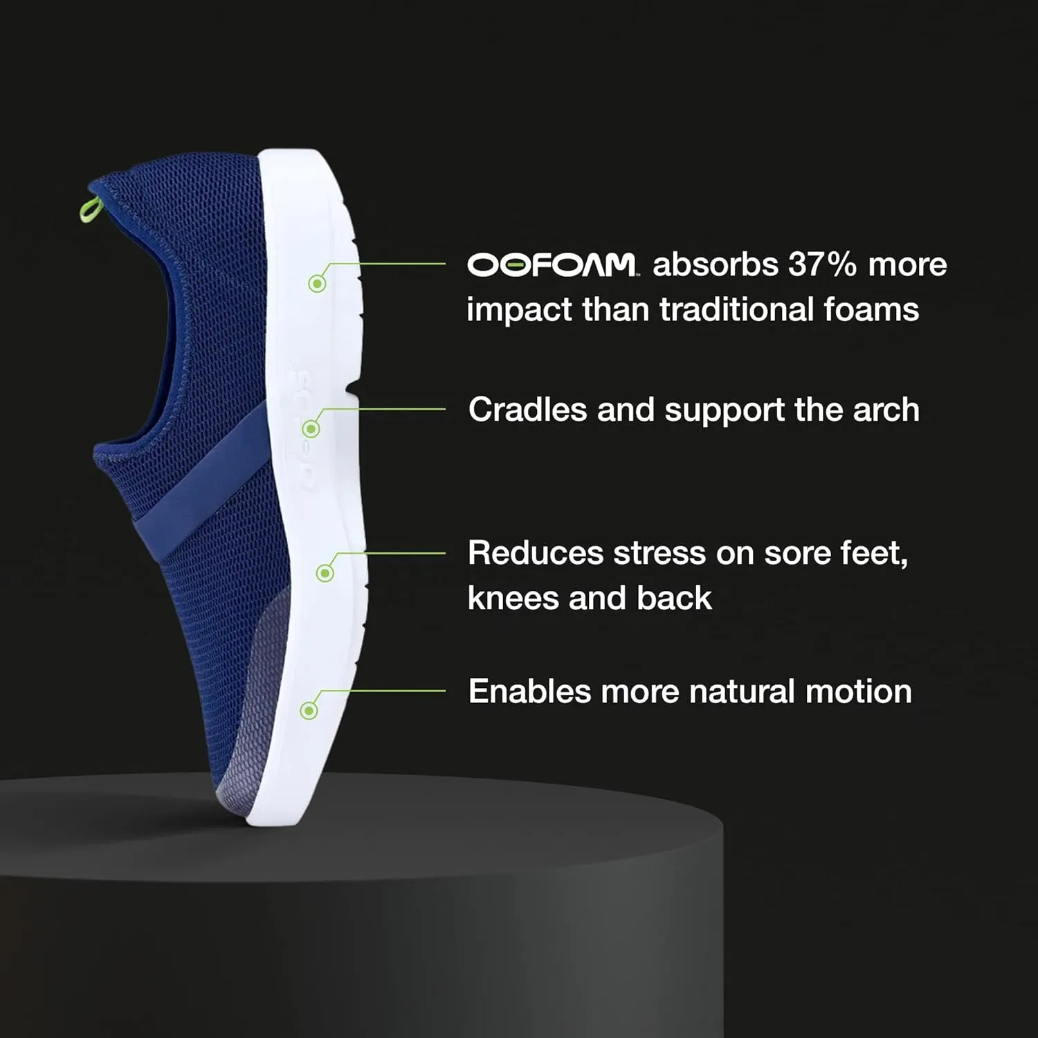 OOFOS OOmg Low Shoe - Lightweight Recovery Footwear - Reduces Pressure on Feet, Joints & Back - Machine Washable
