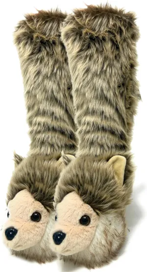 ooohyeah Womens Non Slip Fuzzy 3D Animal Slipper Socks, Funny Warm Cozy Fluffy Cute Indoor Slippers with Grippers