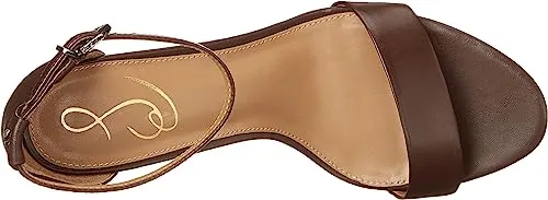 Open Toe Edelman Yaro Ankle Expert advice High Reliable customer care Strap Sam Block Chocolate Sandals Heel Dark