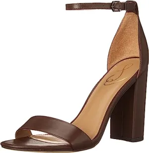 Open Toe Edelman Yaro Ankle Expert advice High Reliable customer care Strap Sam Block Chocolate Sandals Heel Dark
