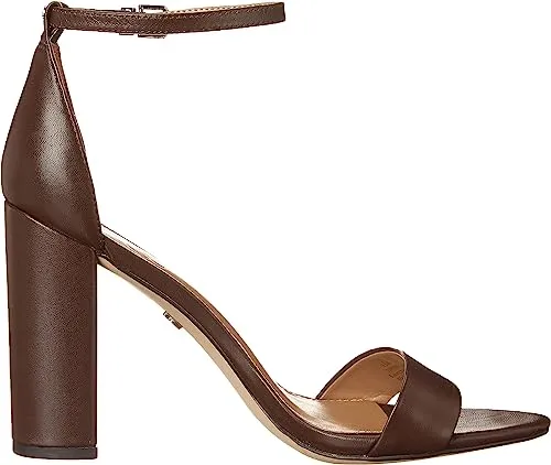 Open Toe Edelman Yaro Ankle Expert advice High Reliable customer care Strap Sam Block Chocolate Sandals Heel Dark