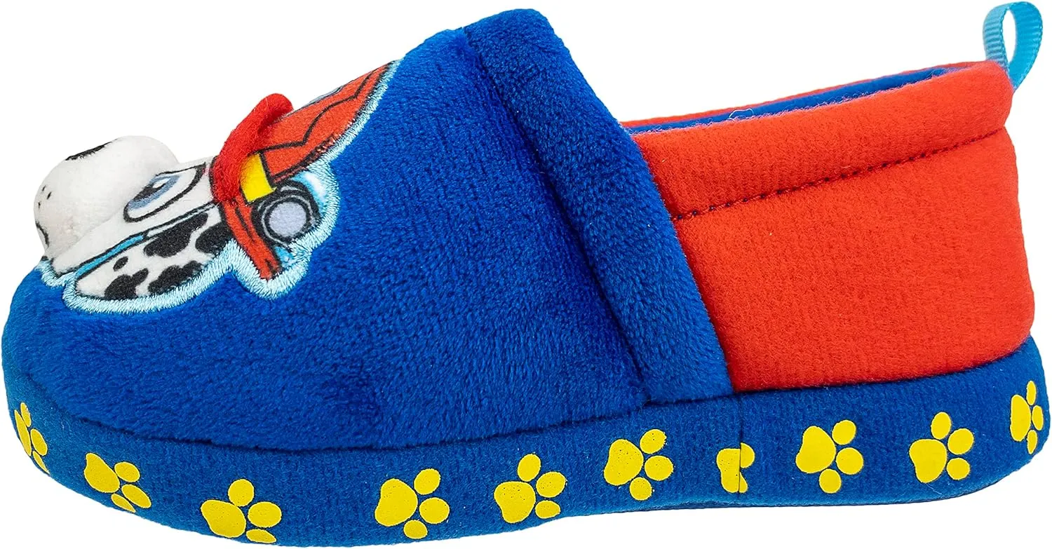 Paw Patrol Toddler Slippers,Chase Marshall,Skye Everest Plush Slipper, Toddler Size 5/6 to 11/12