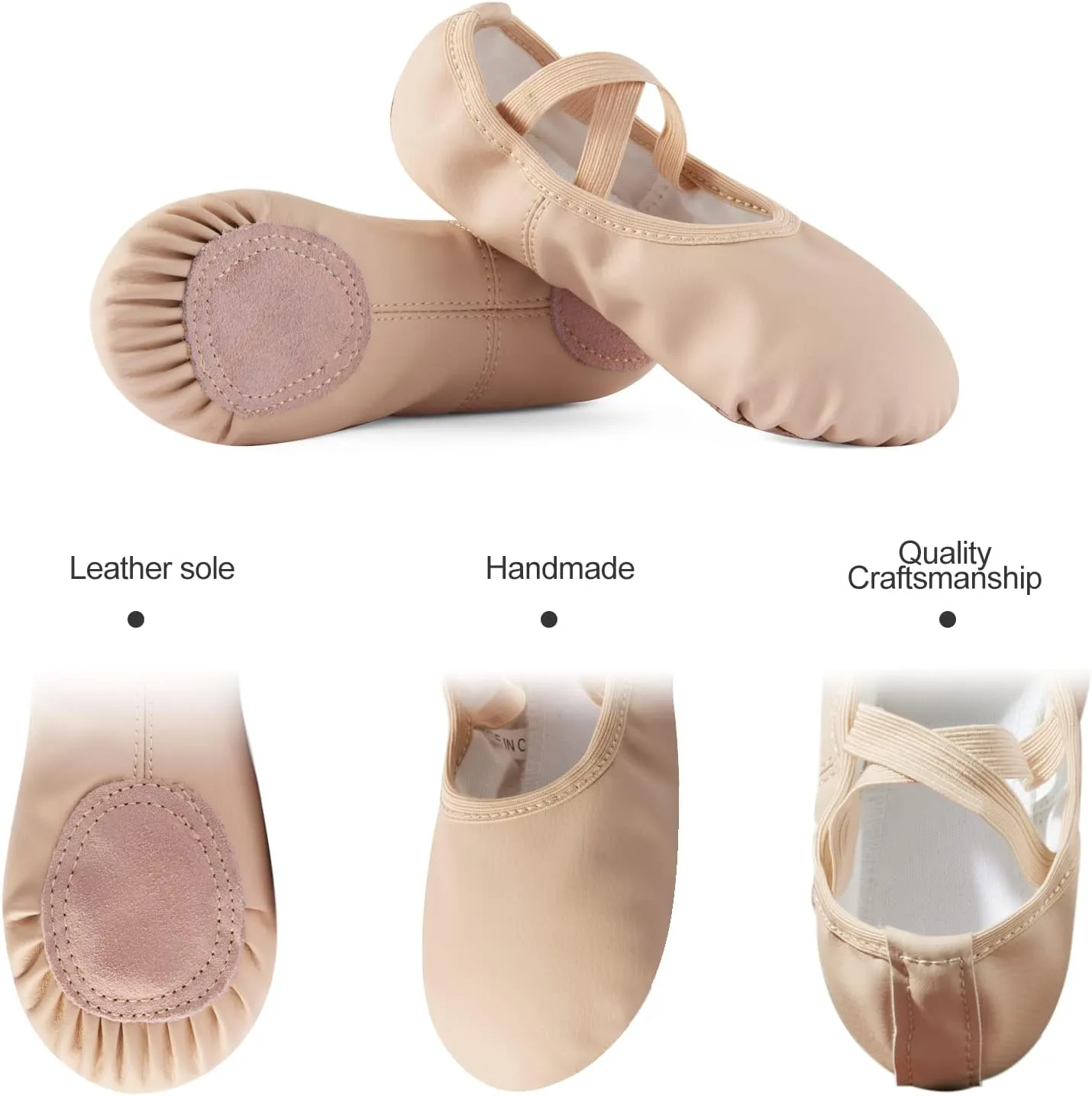 Phineein Girls Ballet Shoes for Practice Ballet Slipper for Dancing