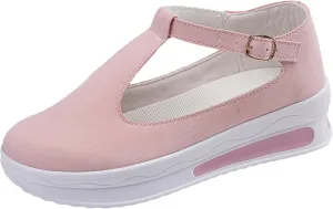 Platform Sandals for Women Closed Toe Espadrille Wedge Sandals Ladies Strappy Ankle Strap Metal Buckle Shoes Lightweight Athletic Outdoor Hiking Shoes