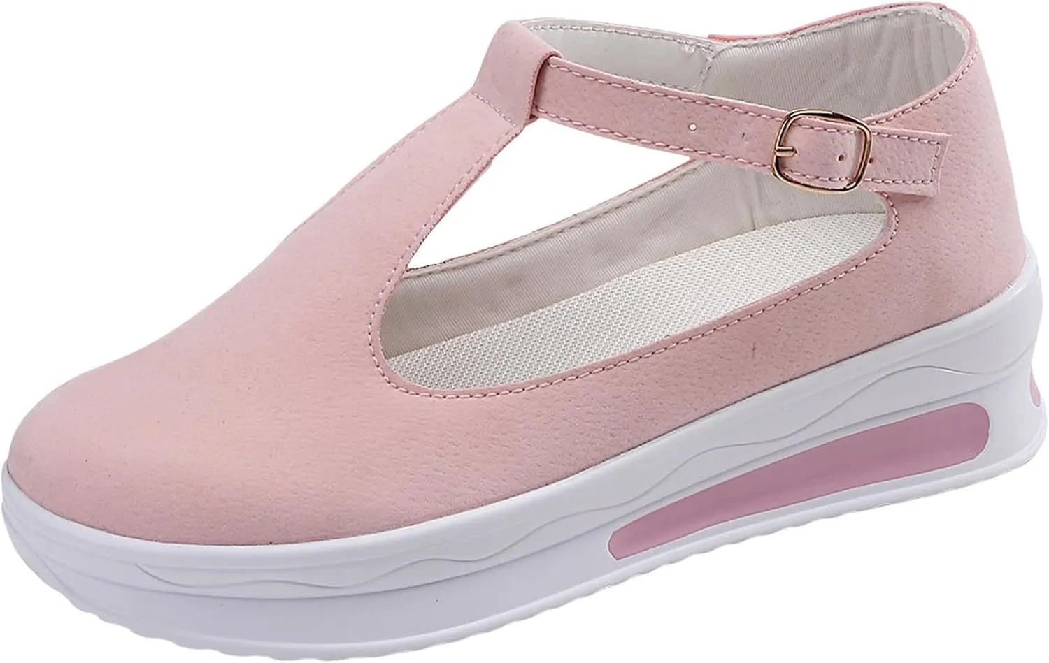 Platform Sandals for Women Closed Toe Espadrille Wedge Sandals Ladies Strappy Ankle Strap Metal Buckle Shoes Lightweight Athletic Outdoor Hiking Shoes
