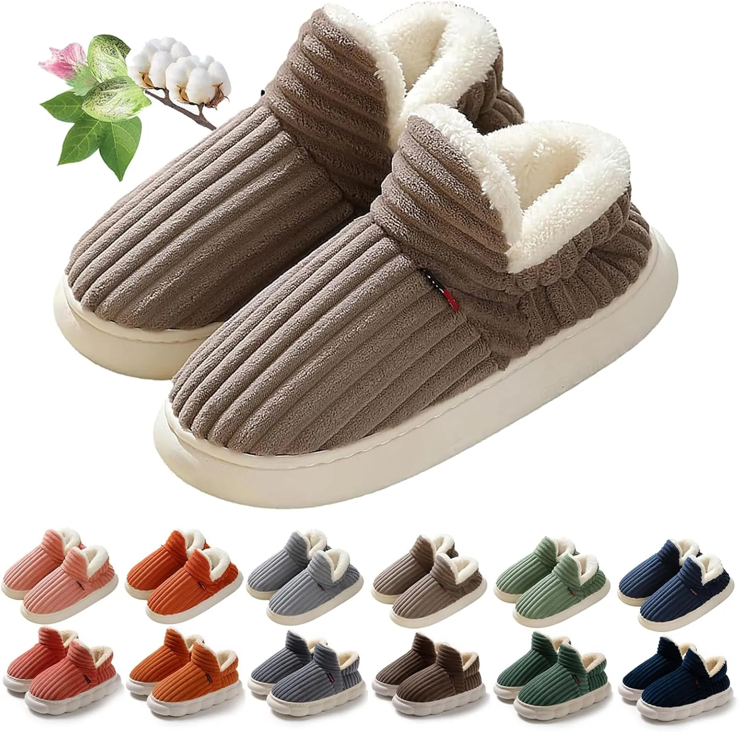 Pluffi-Pluffi Slipper Booties, Pluffi The Cozy Stylish Slipper, Winter Anti-Slip Fuzzy Warm Comfy Cloud Slippers Women Men