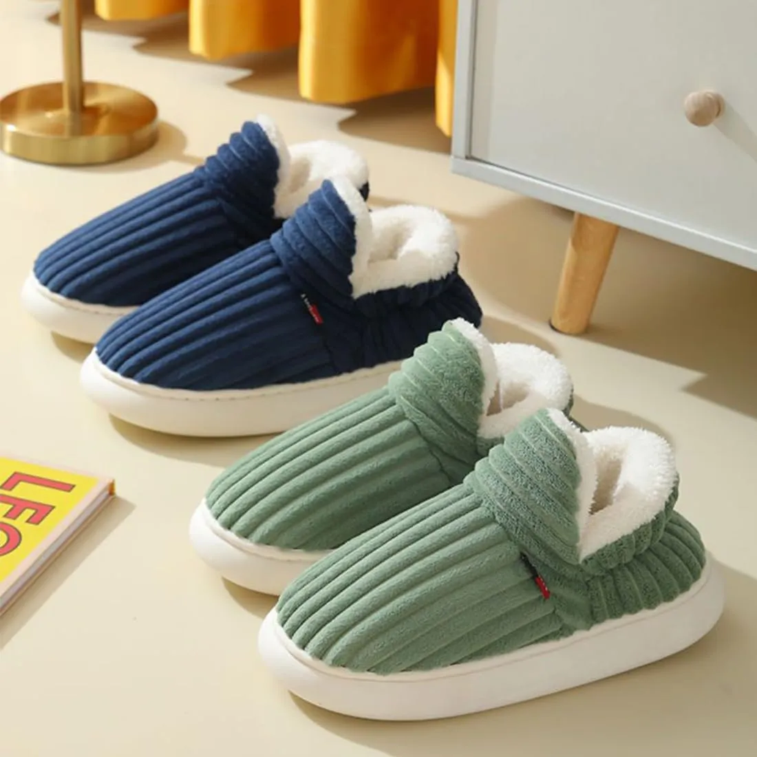 Pluffi Slipper Booties For Women Men Pluffi Cozy Stylish Slipper Winter Fuzzy Warm Thick-Soled House Cloud Slides With Anti-Slip Sole