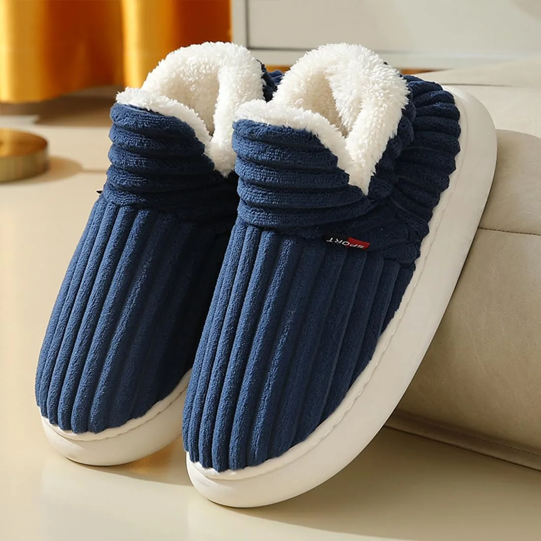 Pluffi Slipper Booties For Women Men Pluffi Cozy Stylish Slipper Winter Fuzzy Warm Thick-Soled House Cloud Slides With Anti-Slip Sole