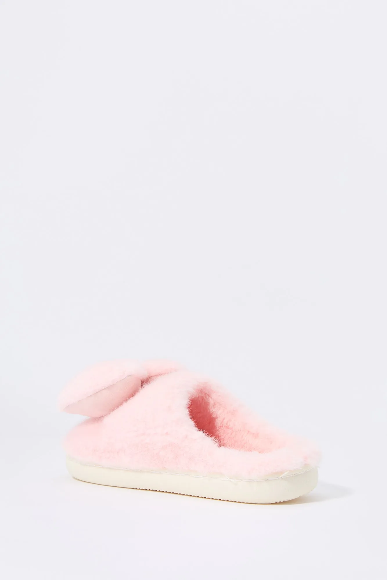 Plush Bow Slipper