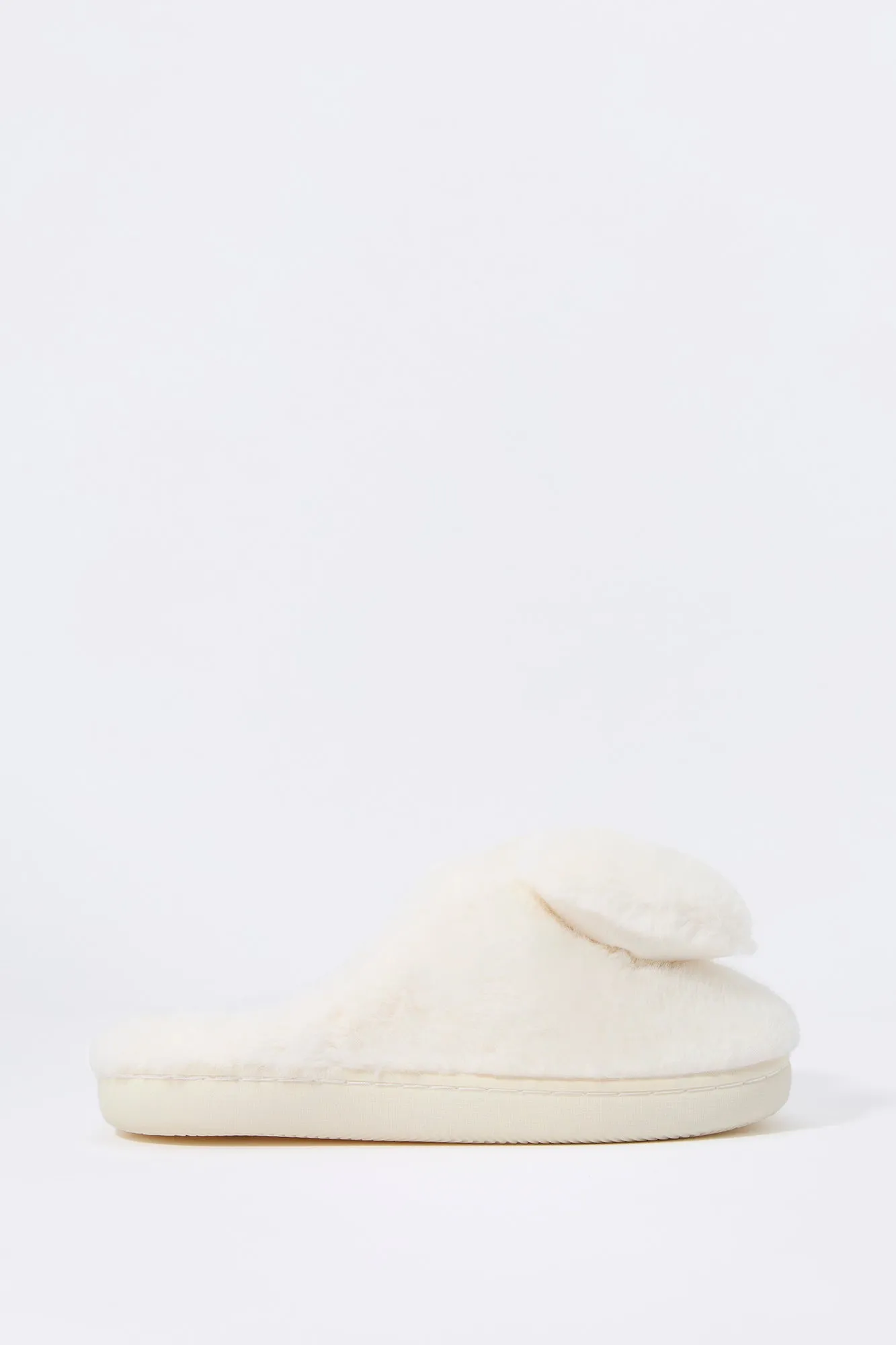 Plush Bow Slipper