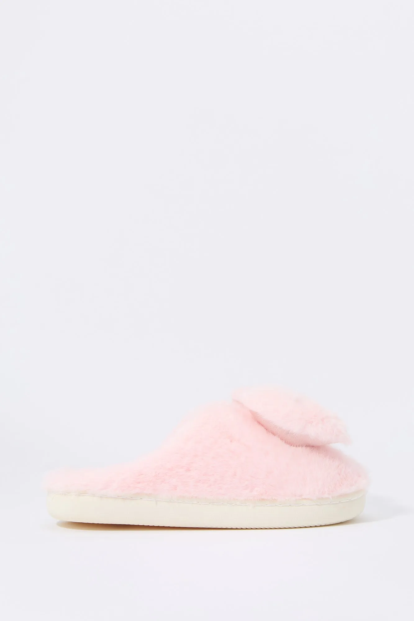 Plush Bow Slipper