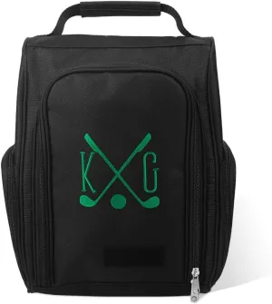 Premium Golf Shoe Bag with Ventilation – Personalized Golf Accessory Organizer for Men & Women, Travel Shoe Carrier with Side Pockets for Balls, Tees, and Gloves