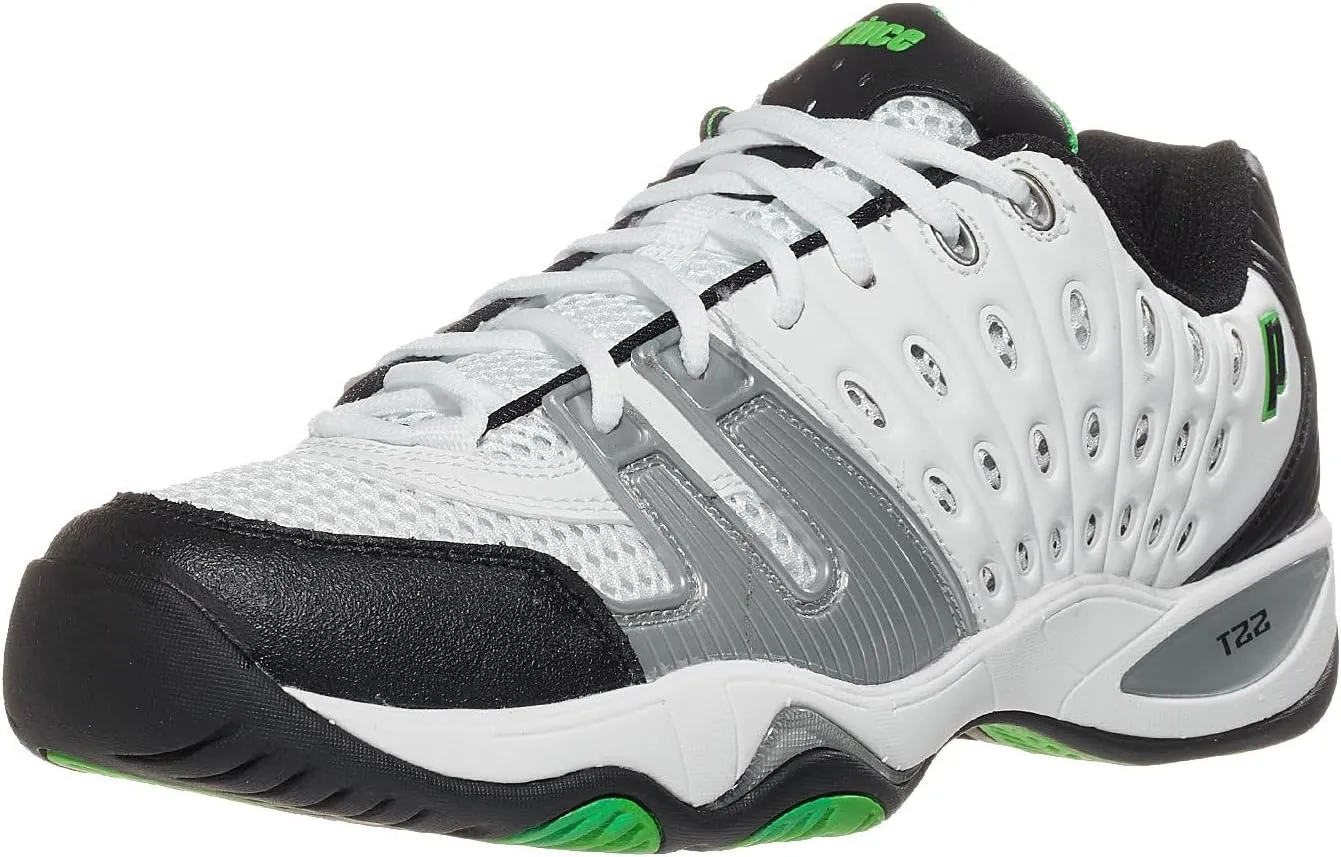 Prince T22 White/Black/Green Men's Shoes