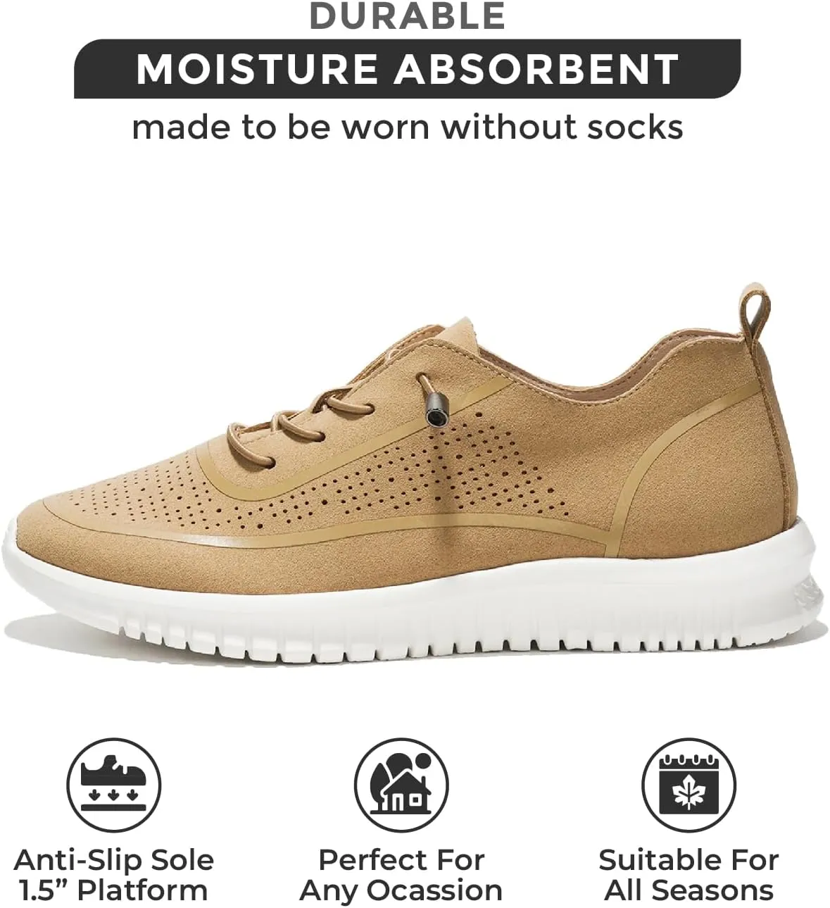 Project Cloud Shoes for Women - Lightweight Sneakers for Women with Leather Insole - Womens Slip on Shoes with Memory Foam - Machine Wash & Sockless Wear Sneakers (Daisy)