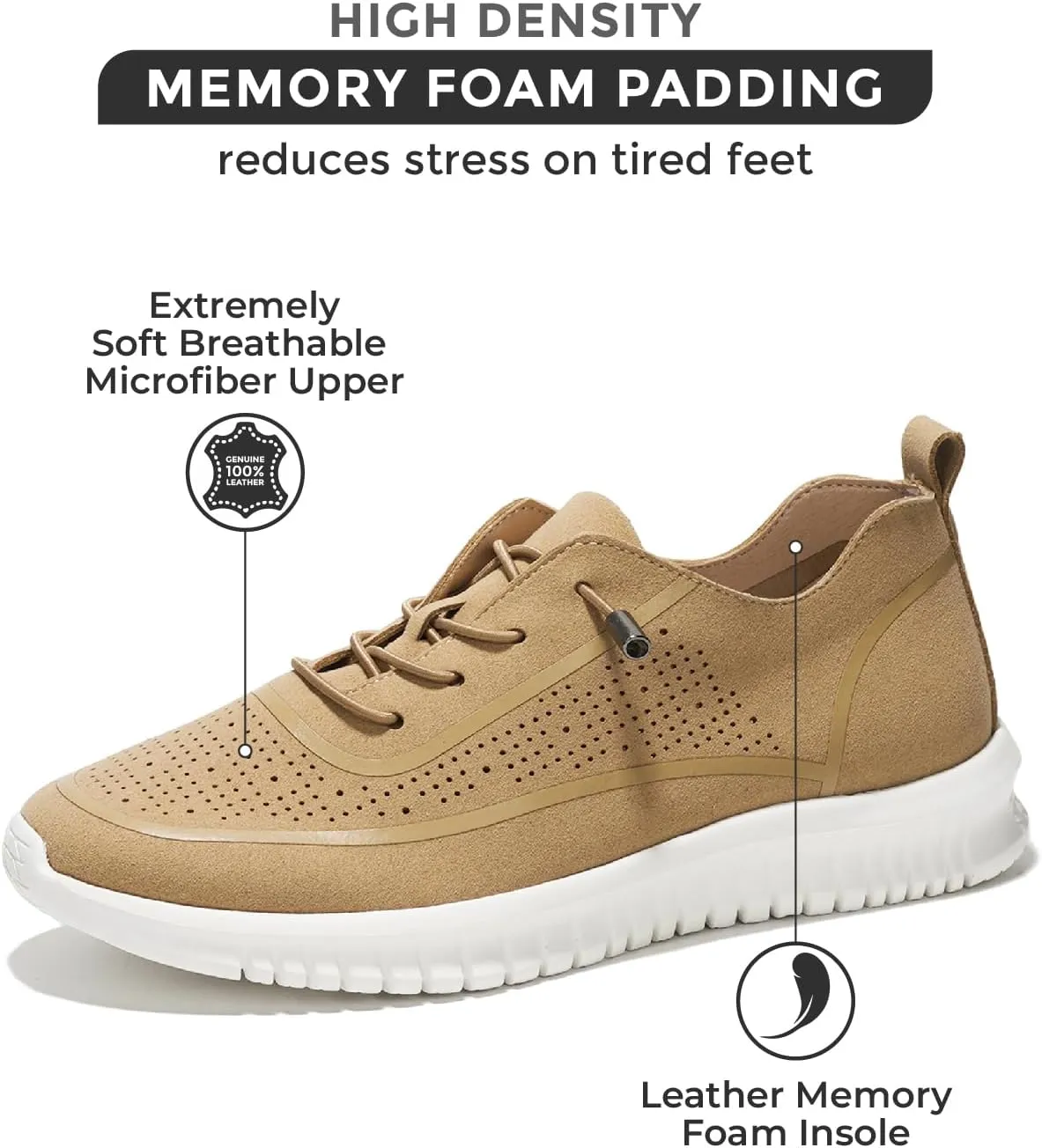 Project Cloud Shoes for Women - Lightweight Sneakers for Women with Leather Insole - Womens Slip on Shoes with Memory Foam - Machine Wash & Sockless Wear Sneakers (Daisy)
