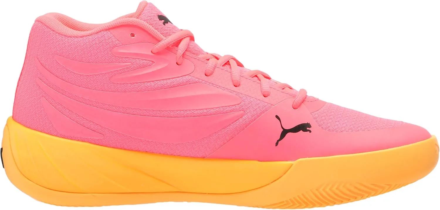 PUMA Men's Court Pro Basketball Shoes, White-Black, 12