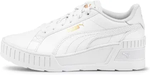 PUMA Women's Karmen Wedge Shoes, Black-White-Gold, 10