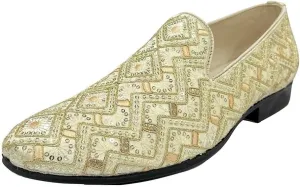 Punjabi Jutti for Men's Loafer Shoes Embroidery Slip-On Party Shoes Mojaris Wedding Bridal Dress Shoes