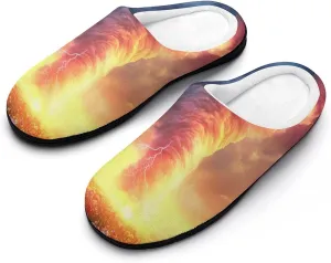Rainbow Storm Slippers for Women Warm House Shoes Home Slippers Bedroom Shoes for Women Mom Ladies