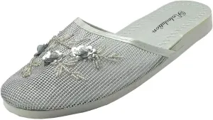 REDVOLUTION Women's Chinese Mesh Slipper Floral Flip Flop Sandals | 1313