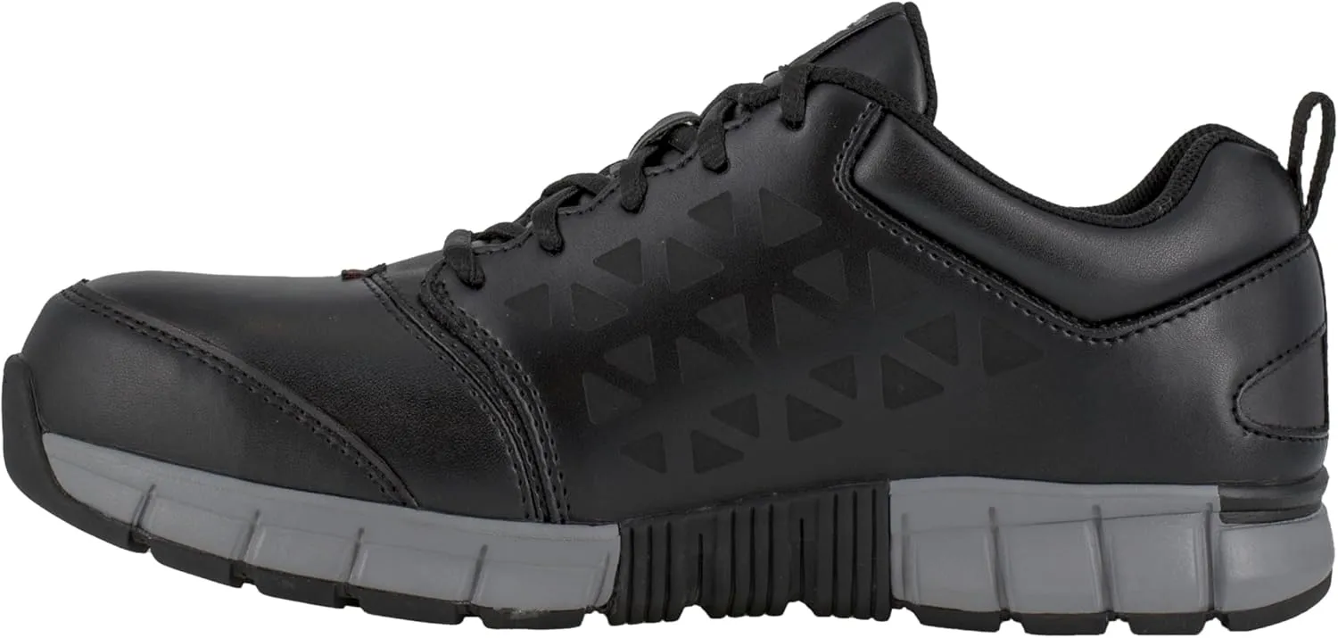 Reebok Work Men's Rb4049 Sublite Cushion Safety Athletic Work Alloy Toe Shoe Black